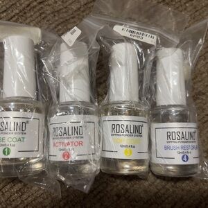 Dipping Powder System Set - Base, Activator, Top, Brush Restorer